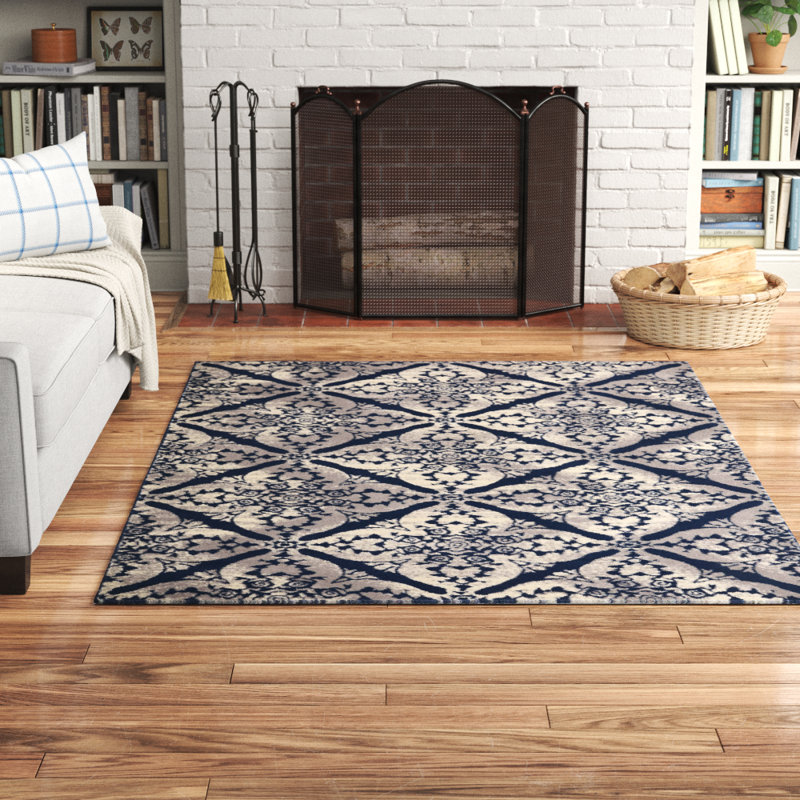 Andover Mills™ Mulfo Power Loom Blue/Gray Rug & Reviews Wayfair